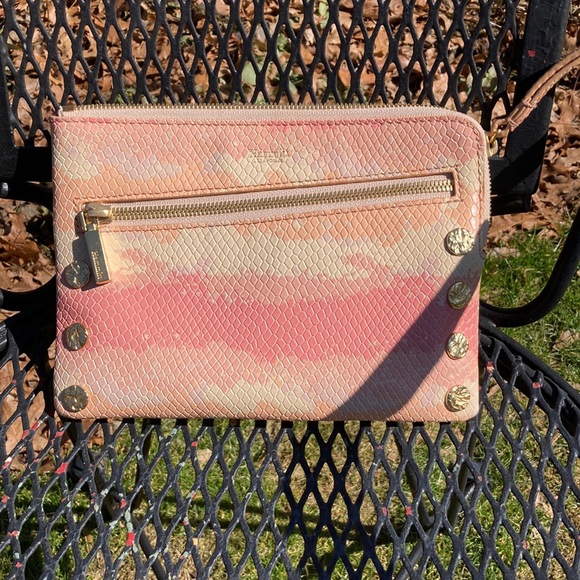 Hammitt Handbags - Hammitt small Nash EUC pink cream Himalayan snake wristlet or over the body bag
